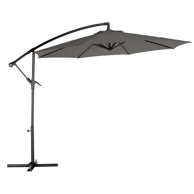 Overhang Garden Parasol - 3M Charcoal