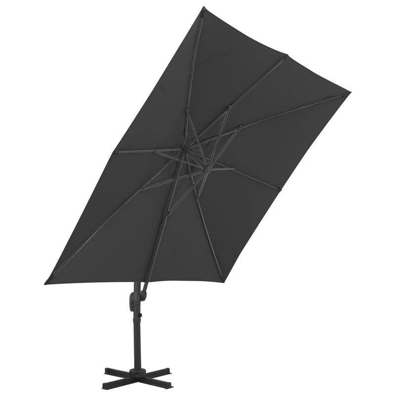 Cantilever Garden Parasol with Aluminium Pole 300x300 cm Anthracite