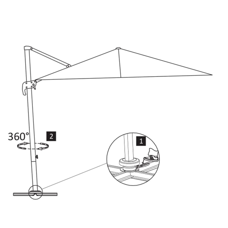 Cantilever Garden Parasol with Aluminium Pole 300x300 cm Anthracite