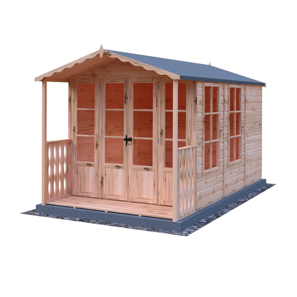 Shire Kensington 11' 8" x 6' 8" Apex Summerhouse - Premium Dip Treated Shiplap