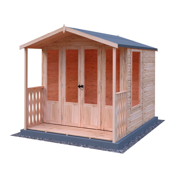 Shire Parham 8' 4" x 6' 8" Apex Summerhouse - Premium Dip Treated Shiplap