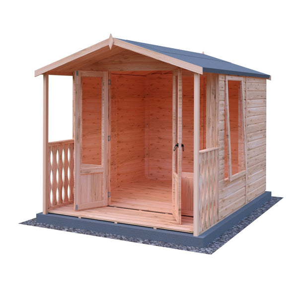 Shire Parham 8' 4" x 6' 8" Apex Summerhouse - Premium Dip Treated Shiplap