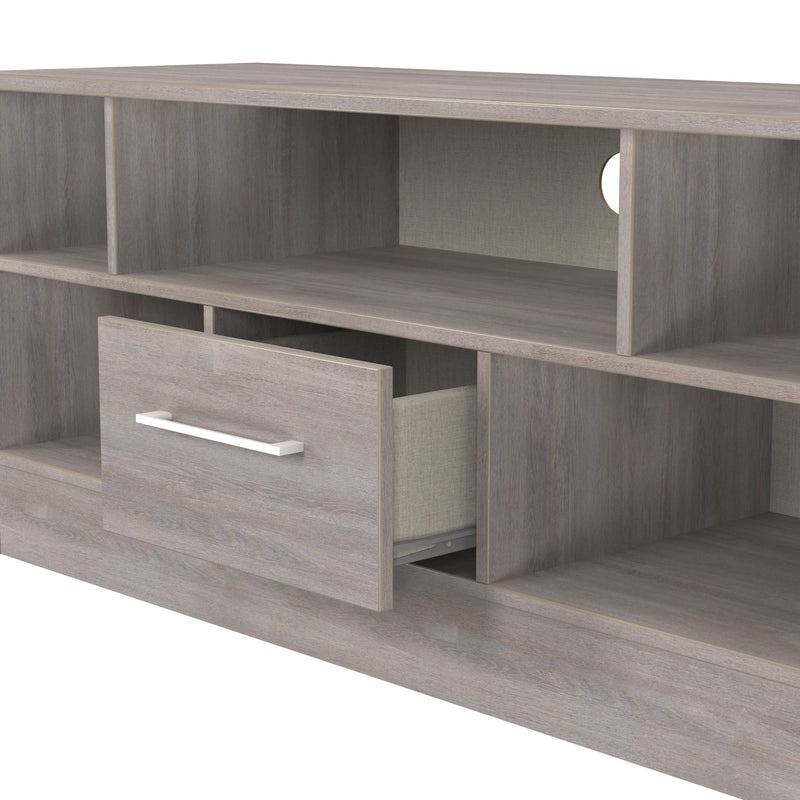 Worcester TV Unit Light Grey 5 Shelves 1 Drawer 110cm